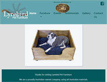 Tablet Screenshot of lyrebirdpetfurniture.net